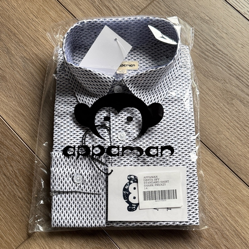 Appaman Shark Frenzy Patterned Shirt